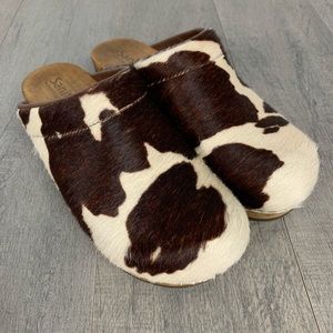 Sanita Cowhide Wooden Clogs/Mules Size 39